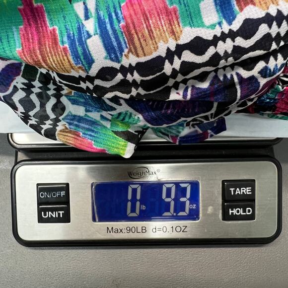 Rabbit Vintage Handkerchief Dress Womens 6 Empire Smocked Waist Artsy Festival - Picture 15 of 15